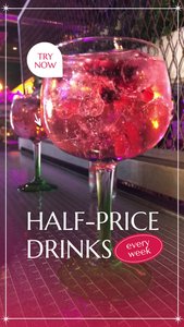 1 aperitif at half price